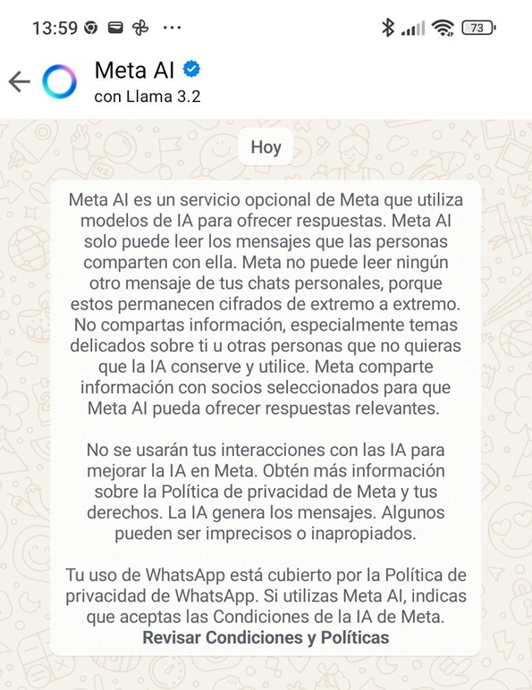 condiciones meta ai